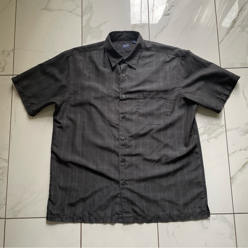 Arrow Men's Dark Gray Plaid Shirt